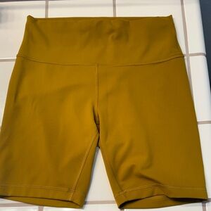 Lululemon Athletic High Rise Yellow Short 8”
